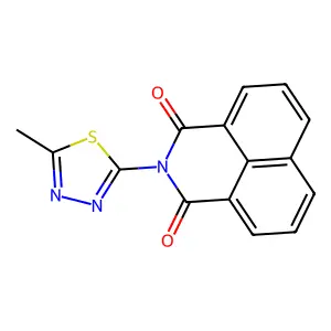 2-(5-methyl-1,3,4-thiadiazol-2-yl)-1H-benzo[de]isoquinoline-1,3(2H)-dione structure