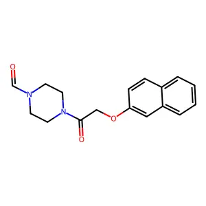 4-(2-Naphthalen-2-yloxyacetyl)piperazine-1-carbaldehyde structure