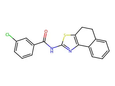 3-chloro-N-(4,5-dihydronaphtho[1,2-d]thiazol-2-yl)benzamide structure
