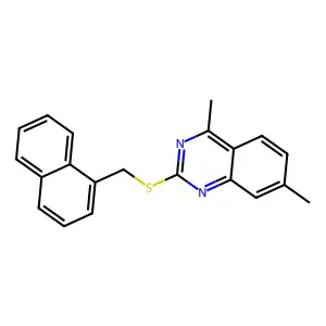 4,7-Dimethyl-2-(naphthalen-1-ylmethylsulfanyl)quinazoline structure