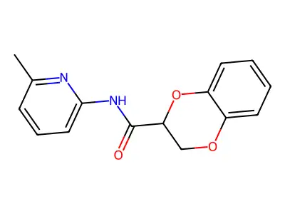N-(6-methylpyridin-2-yl)-2,3-dihydro-1,4-benzodioxine-2-carboxamide structure