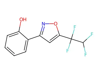 2-[5-(1,1,2,2-Tetrafluoroethyl)isoxazol-3-yl]phenol structure