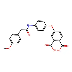 4-(4-(2-(4-Methoxyphenyl)acetamido)phenoxy)phthalic acid structure