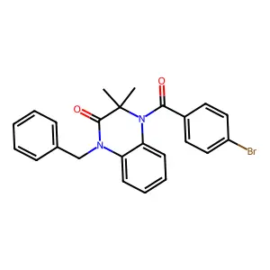 1-Benzyl-4-(4-bromobenzoyl)-3,3-dimethylquinoxalin-2-one structure