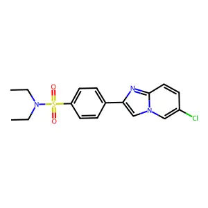 4-(6-chloroimidazo[1,2-a]pyridin-2-yl)-N,N-diethylbenzenesulfonamide structure