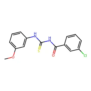 3-chloro-N-[(3-methoxyphenyl)carbamothioyl]benzamide structure