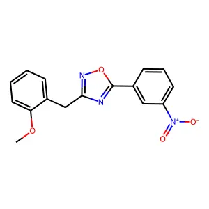 3-(2-Methoxybenzyl)-5-(3-nitrophenyl)-1,2,4-oxadiazole structure