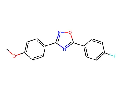 5-(4-Fluorophenyl)-3-(4-methoxyphenyl)-1,2,4-oxadiazole structure