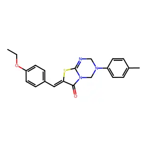 (7Z)-7-[(4-ethoxyphenyl)methylidene]-3-(4-methylphenyl)-2,4-dihydro-[1,3]thiazolo[3,2-a][1,3,5]triazin-6-one structure