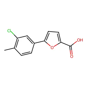 5-(3-Chloro-4-methylphenyl)furan-2-carboxylic acid structure