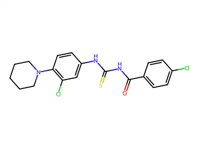 4-chloro-N-[(3-chloro-4-piperidin-1-ylphenyl)carbamothioyl]benzamide structure