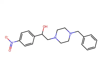 2-(4-Benzylpiperazin-1-yl)-1-(4-nitrophenyl)ethanol structure