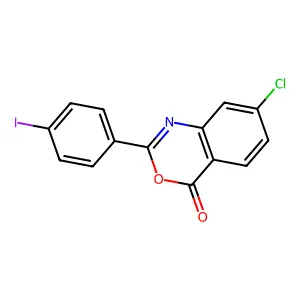 7-Chloro-2-(4-iodophenyl)-3,1-benzoxazin-4-one structure