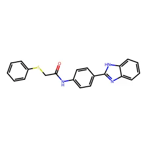 N-[4-(1H-benzimidazol-2-yl)phenyl]-2-phenylsulfanylacetamide structure