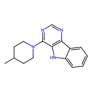 4-(4-methylpiperidin-1-yl)-5H-pyrimido[5,4-b]indole structure