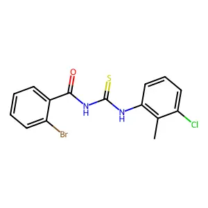2-bromo-N-[(3-chloro-2-methylphenyl)carbamothioyl]benzamide structure