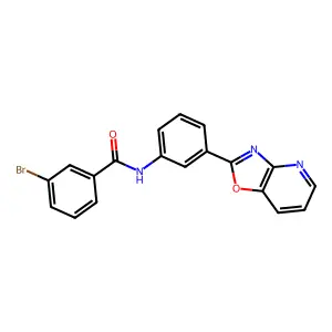 3-bromo-N-[3-([1,3]oxazolo[4,5-b]pyridin-2-yl)phenyl]benzamide structure