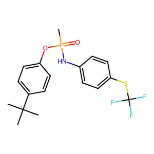 N-[(4-tert-butylphenoxy)-methylphosphoryl]-4-(trifluoromethylsulfanyl)aniline structure
