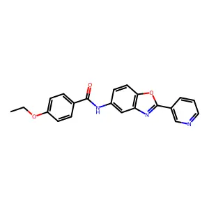 4-ethoxy-N-(2-pyridin-3-yl-1,3-benzoxazol-5-yl)benzamide structure