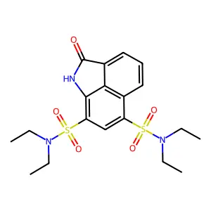 N6,N6,N8,N8-tetraethyl-2-oxo-1,2-dihydrobenzo[cd]indole-6,8-disulfonamide structure