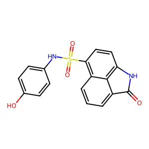 N-(4-hydroxyphenyl)-2-oxo-1,2-dihydrobenzo[cd]indole-6-sulfonamide structure