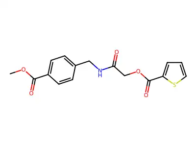 [2-[(4-Methoxycarbonylphenyl)methylamino]-2-oxoethyl] thiophene-2-carboxylate structure