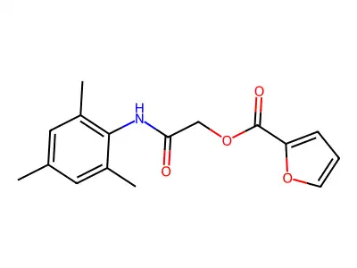 2-(Mesitylamino)-2-oxoethyl 2-furoate structure
