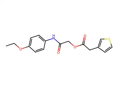 [2-(4-Ethoxyanilino)-2-oxoethyl] 2-thiophen-3-ylacetate structure