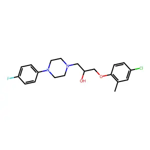 1-(4-Chloro-2-methyl-phenoxy)-3-[4-(4-fluoro-phenyl)-piperazin-1-yl]-propan-2-ol structure