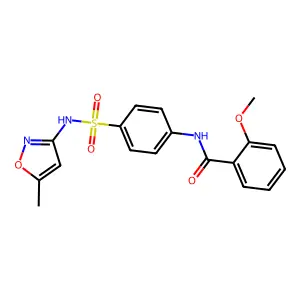 2-methoxy-N-(4-{[(5-methyl-3-isoxazolyl)amino]sulfonyl}phenyl)benzamide structure