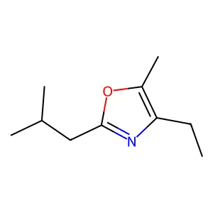 4-Ethyl-2-isobutyl-5-methyloxazole structure