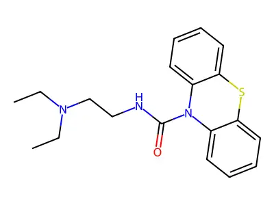 N-[2-(diethylamino)ethyl]-10H-phenothiazine-10-carboxamide structure