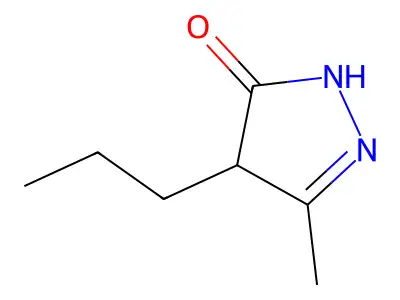 3-methyl-4-propyl-4,5-dihydro-1H-pyrazol-5-one structure