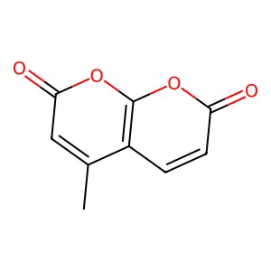 4-Methyl-2H,7H-pyrano(2,3-b)pyran-2,7-dione structure
