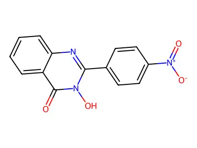 3-hydroxy-2-(4-nitrophenyl)-4(3H)-quinazolinone structure