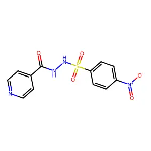 N'-(4-nitrophenyl)sulfonylpyridine-4-carbohydrazide structure