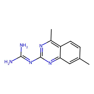 N-(4,7-Dimethyl-2-quinazolinyl)guanidine structure