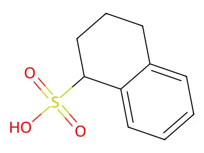 1,2,3,4-Tetrahydronaphthalenesulphonic acid structure