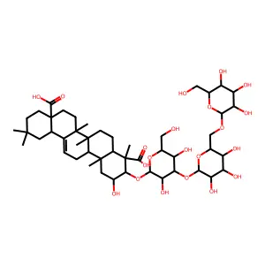 Medicagenic acid 3-O-triglucoside structure