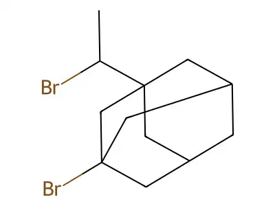1-Bromo-3-(1-bromoethyl)adamantane structure