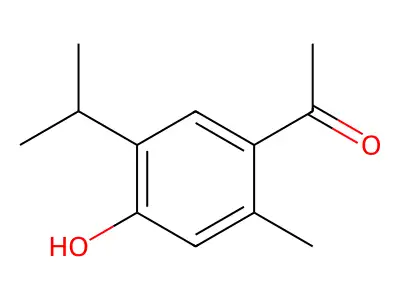 4'-Hydroxy-5'-isopropyl-2'-methylacetophenone structure
