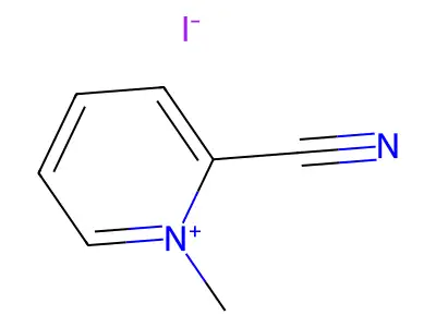 2-Cyano-1-methylpyridinium iodide structure