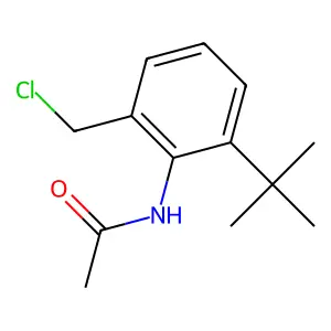 Acetamide, 2-chloro-N-(2-(1,1-dimethylethyl)-6-methylphenyl)- structure