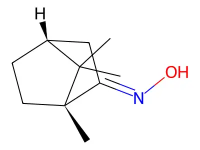 Bicyclo(2.2.1)heptan-2-one, 1,7,7-trimethyl-, oxime, (1R,4R)- structure