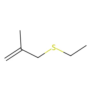 3-Ethylthio-2-methyl-1-propene structure