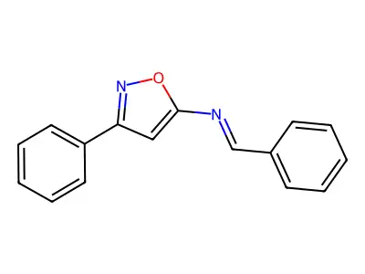 1-phenyl-N-(3-phenyl-1,2-oxazol-5-yl)methanimine structure