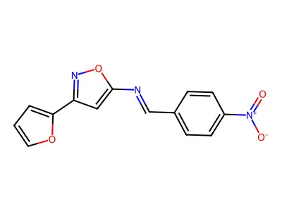 N-[3-(furan-2-yl)-1,2-oxazol-5-yl]-1-(4-nitrophenyl)methanimine structure