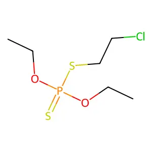 S-(2-chloroethyl) O,O-diethyl phosphorodithioate structure