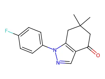 1-(4-Fluorophenyl)-1,5,6,7-tetrahydro-6,6-dimethyl-4H-indazol-4-one structure
