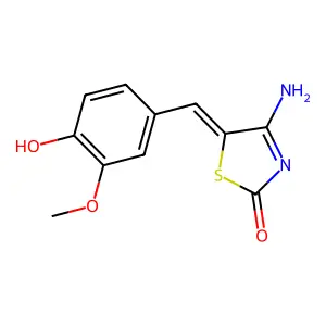 5-[(4-Hydroxy-3-methoxyphenyl)methylene]-4-imino-1,3-thiazolidin-2-one structure